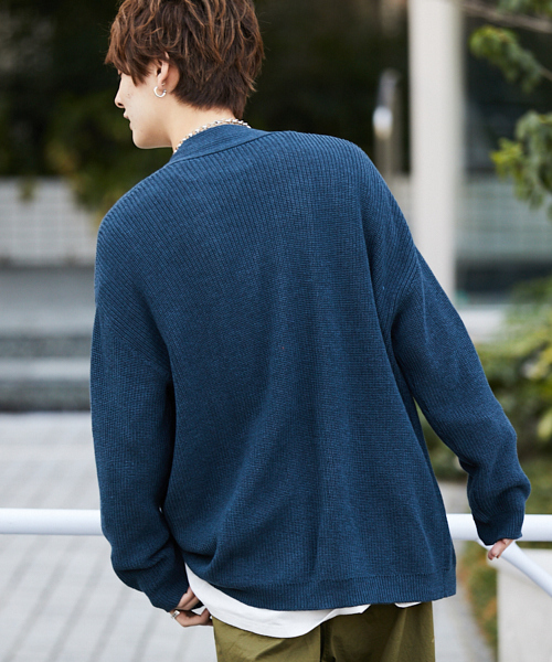 kutir（クティール）の「【ウルトラルーズシルエット】アゼアミカーディガン（カーディガン/ボレロ・メンズ・ネイビー/ベージュ/ブラック・MEDIUM/LARGE）」の19枚目の写真