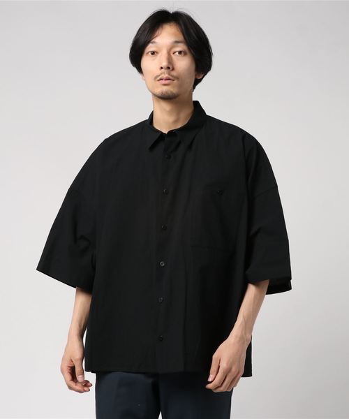 WhoWhat(フーワット)の「【WHOWHAT】フーワット 5X SHIRT (SHORT SLEEVE / SHORT LENGTH)(シャツ/ブラウス)」|ブラック