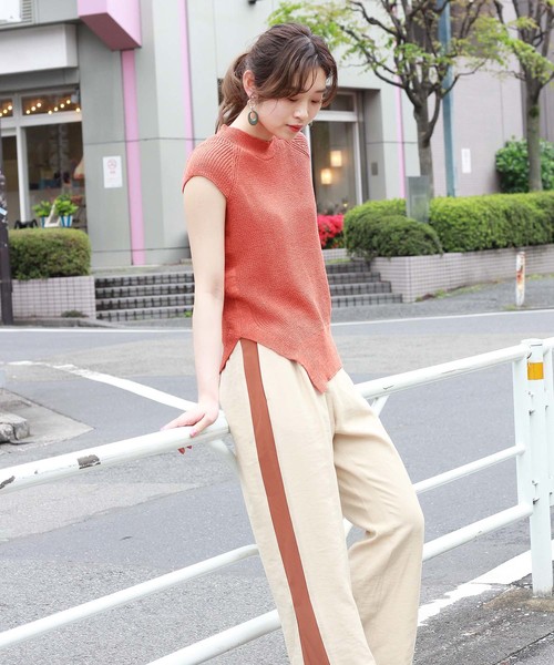 In The Tite トップス セール ストア のファッション インザ カミファイン片畦フレンチスリーブニットプルオーバー ニット セーター The Tite Store ティテ