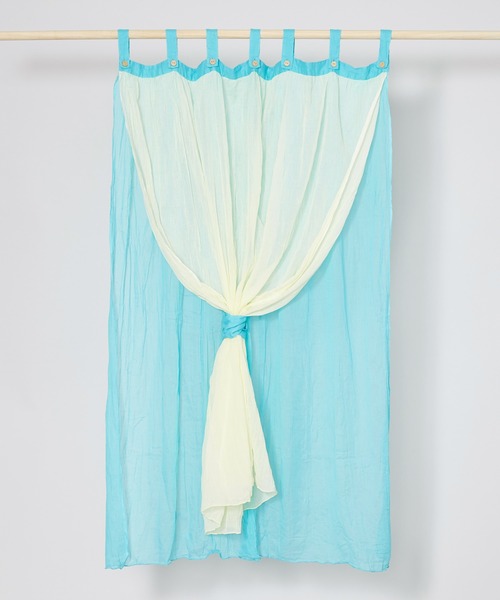 チャイハネ（チャイハネ）の「【チャイハネ】ガーゼカーテン138cm（インテリア雑貨・レディース・ホワイト/ブラウン/ブルー/グリーン/オレンジ/ターコイズブルー・FREE）」の5枚目の写真