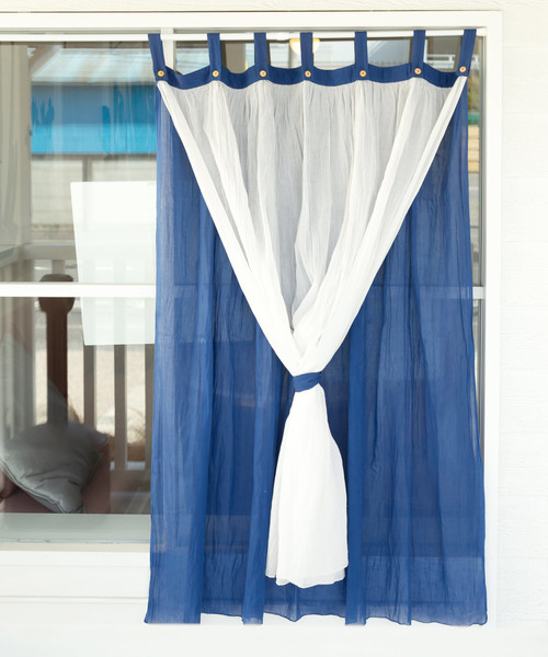 チャイハネ（チャイハネ）の「【チャイハネ】ガーゼカーテン138cm（インテリア雑貨・レディース・ホワイト/ブラウン/ブルー/グリーン/オレンジ/ターコイズブルー・FREE）」の20枚目の写真