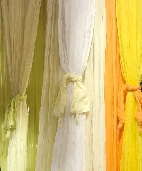 チャイハネ（チャイハネ）の「【チャイハネ】ガーゼカーテン138cm（インテリア雑貨・レディース・ホワイト/ブラウン/ブルー/グリーン/オレンジ/ターコイズブルー・FREE）」の7枚目の写真