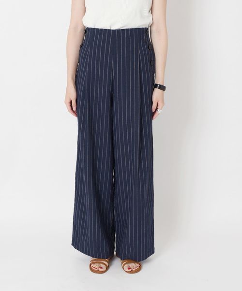 SHIPS（シップス）の「ピンストライプパンツ navy◇（その他