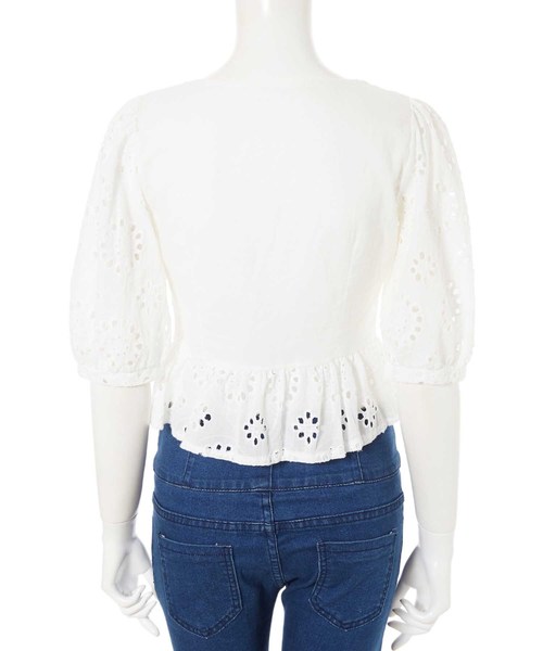 fifth（フィフス）の「コットンレースフラワーブラウス（シャツ/ブラウス・レディース・ホワイト・MEDIUM）」の9枚目の写真