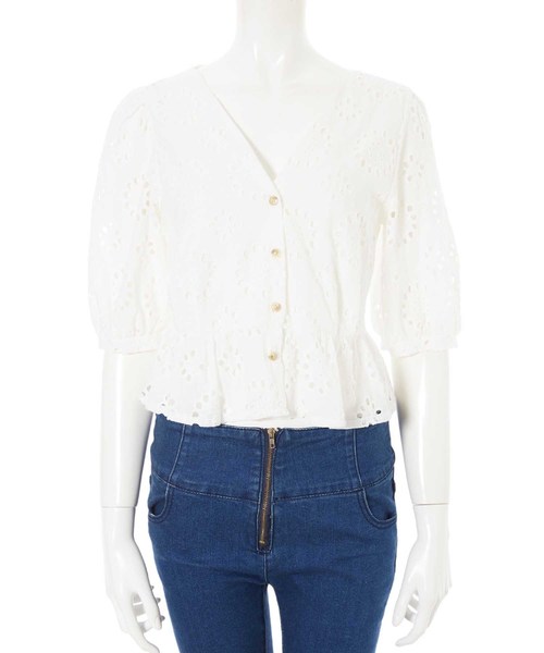 fifth（フィフス）の「コットンレースフラワーブラウス（シャツ/ブラウス・レディース・ホワイト・MEDIUM）」の5枚目の写真
