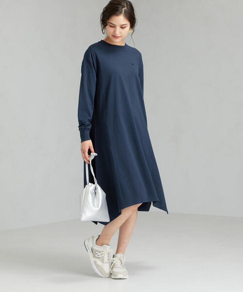 Champion（チャンピオン）の「［別注チャンピオン］SC Champion×GLR ロングスリーブ ワンピース（ワンピース・レディース・ネイビー/グレー/ブラック・M）」の3枚目の写真