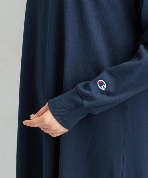 Champion（チャンピオン）の「［別注チャンピオン］SC Champion×GLR ロングスリーブ ワンピース（ワンピース・レディース・ネイビー/グレー/ブラック・M）」の5枚目の写真