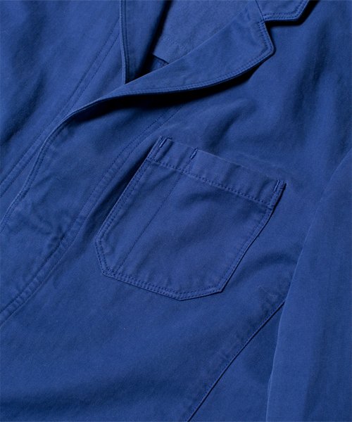 NANO universe（ナノユニバース）の「製品染ヘリンボンショップコート（ステンカラーコート・メンズ・ネイビー/オリーブ/ブルー・MEDIUM/SMALL/LARGE）」の6枚目の写真