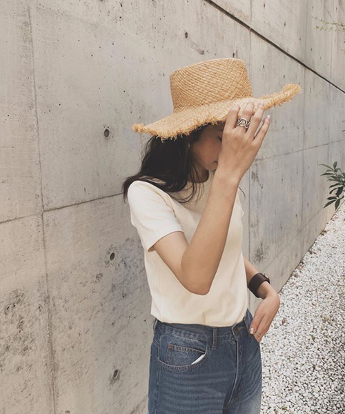 KOBE LETTUCE（コウベレタス）の「フリンジラフィアハット（ハット・レディース・ライトベージュ・FREE）」の10枚目の写真