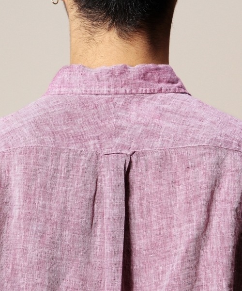 BEAUTY&YOUTH UNITED ARROWS(ビューティーアンドユースユナイテッドアローズ)の「BY リネン シャンブレー ワイドカラー シャツ(Regular)(LN)◆(シャツ/ブラウス・メンズ・ネイビー/ライトブルー/イエロー/ピンク/ホワイト/ブラック・X-SMALL/SMALL/X-LARGE/LARGE/MEDIUM)」の11枚目の写真