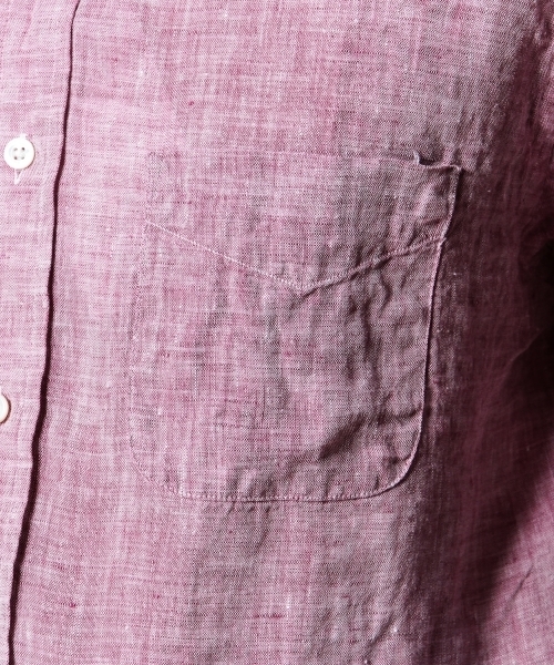 BEAUTY&YOUTH UNITED ARROWS(ビューティーアンドユースユナイテッドアローズ)の「BY リネン シャンブレー ワイドカラー シャツ(Regular)(LN)◆(シャツ/ブラウス・メンズ・ネイビー/ライトブルー/イエロー/ピンク/ホワイト/ブラック・X-SMALL/SMALL/X-LARGE/LARGE/MEDIUM)」の14枚目の写真