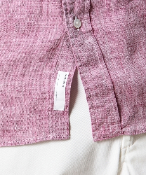 BEAUTY&YOUTH UNITED ARROWS(ビューティーアンドユースユナイテッドアローズ)の「BY リネン シャンブレー ワイドカラー シャツ(Regular)(LN)◆(シャツ/ブラウス・メンズ・ネイビー/ライトブルー/イエロー/ピンク/ホワイト/ブラック・X-SMALL/SMALL/X-LARGE/LARGE/MEDIUM)」の16枚目の写真