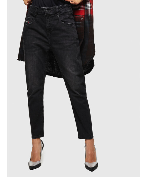 Diesel ディーゼル の レディース ボーイフレンドブラックデニムパンツ デニムパンツ Wear