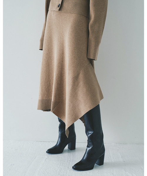 CASA FLINE(カーサフライン)の「カーディガンセットニットワンピース(ワンピース・レディース・ブラック/ベージュ・FREE)」の4枚目の写真