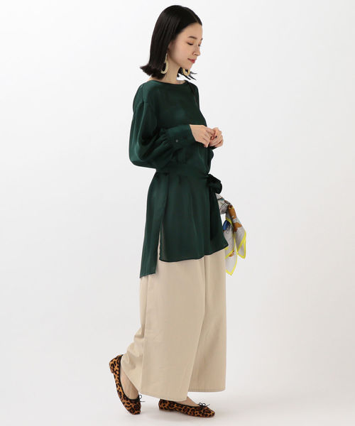 SHIPS Days(シップスデイズ)の「SHIPS Days STANDARD:ロングスカーチョ 19FW◇(その他パンツ・レディース・ベージュ/ネイビー/オリーブ・S~M/M~L)」の7枚目の写真