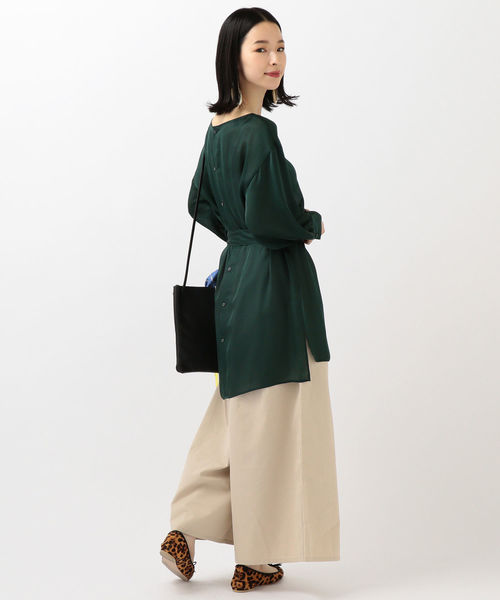 SHIPS Days(シップスデイズ)の「SHIPS Days STANDARD:ロングスカーチョ 19FW◇(その他パンツ・レディース・ベージュ/ネイビー/オリーブ・S~M/M~L)」の10枚目の写真