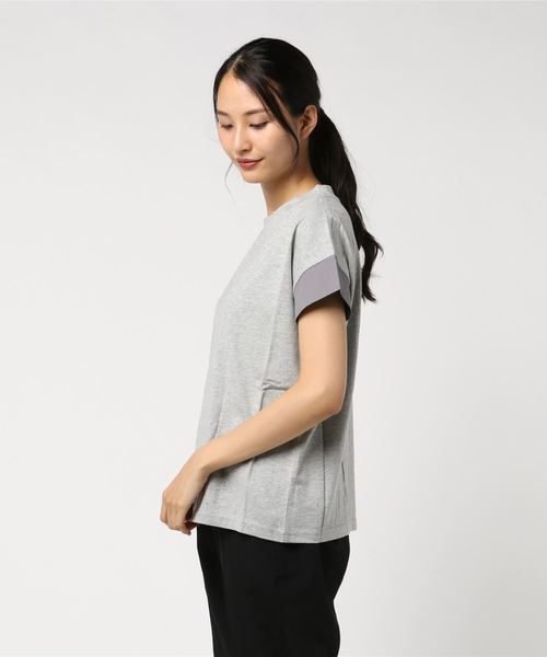MashuKashu（マシュカシュ）の「異素材切替Ｔシャツ（Tシャツ/カットソー・レディース・グレー・フリー）」の2枚目の写真