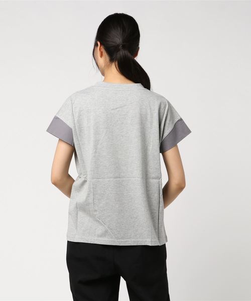 MashuKashu（マシュカシュ）の「異素材切替Ｔシャツ（Tシャツ/カットソー・レディース・グレー・フリー）」の3枚目の写真