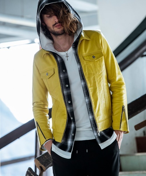 NO ID.（ノーアイディ）の「ms4160-レイヤードフーデッドチェックルーズＳＨ シャツ（シャツ/ブラウス・メンズ・ホワイト/レッド/ブルー・1/2）」の17枚目の写真