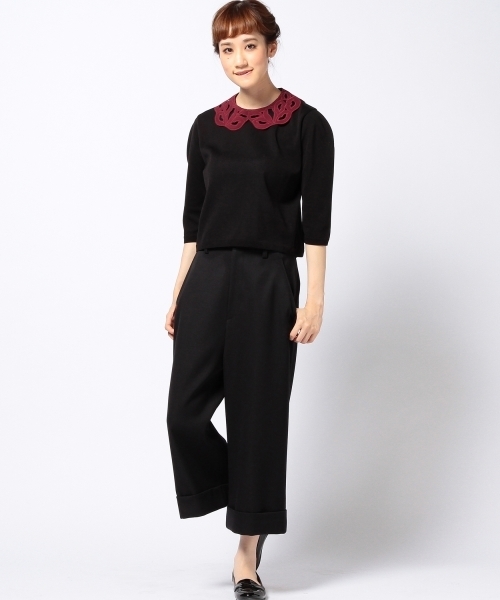 Another Edition（アナザーエディション）の「AE W/CLOTH WIDE PT（その他パンツ・レディース・ブラック・MEDIUM/SMALL）」の4枚目の写真