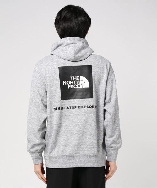 THE NORTH FACE(ザノースフェイス)の「THE NORTH FACE/ザ・ノースフェイス Back Squqre Logo Hoodie バックスクエアロゴフーディ(パーカー)」|グレー
