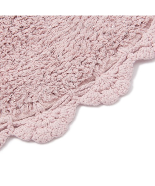 Francfranc（フランフラン）の「プリル マット 500×500 ピンク×シルバー（ラグ/マット・レディース・マルチ・FREE）」の2枚目の写真