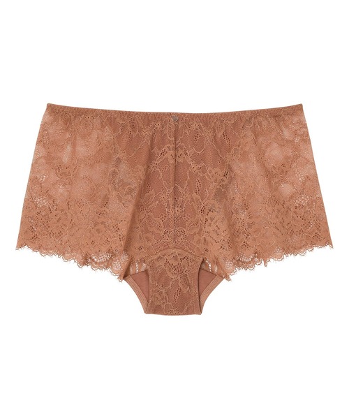 AMPHI（アンフィ）の「AMPHI/シンプル総レース　ボーイレングスショーツ（ショーツ・レディース・チャコールグレー/ブルー/アイボリー/テラコッタ/モスグリーン/コーラルピンク/オレンジ/バーガンディー/ネイビー/ライトインディゴブルー/マスタード/ホワイト/ダークグリーン/キャメル/ライトピンク/クリアグリーン/ライトパープル/ライトグレー/オリーブ/サックスブルー/ブラック/ベージュ/ミント/ホワイト×パープル・LARGE/MEDIUM）」の20枚目の写真