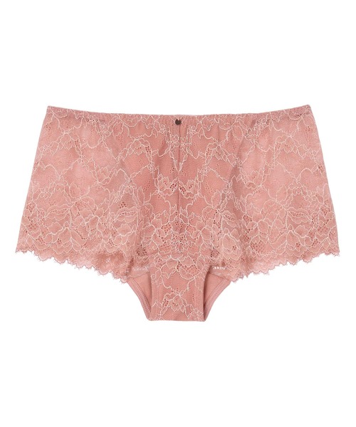 AMPHI（アンフィ）の「AMPHI/シンプル総レース　ボーイレングスショーツ（ショーツ・レディース・チャコールグレー/ブルー/アイボリー/テラコッタ/モスグリーン/コーラルピンク/オレンジ/バーガンディー/ネイビー/ライトインディゴブルー/マスタード/ホワイト/ダークグリーン/キャメル/ライトピンク/クリアグリーン/ライトパープル/ライトグレー/オリーブ/サックスブルー/ブラック/ベージュ/ミント/ホワイト×パープル・LARGE/MEDIUM）」の21枚目の写真