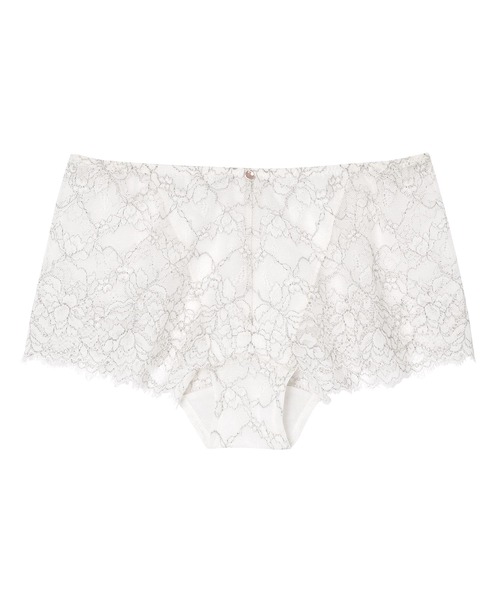 AMPHI（アンフィ）の「AMPHI/シンプル総レース　ボーイレングスショーツ（ショーツ・レディース・チャコールグレー/ブルー/アイボリー/テラコッタ/モスグリーン/コーラルピンク/オレンジ/バーガンディー/ネイビー/ライトインディゴブルー/マスタード/ホワイト/ダークグリーン/キャメル/ライトピンク/クリアグリーン/ライトパープル/ライトグレー/オリーブ/サックスブルー/ブラック/ベージュ/ミント/ホワイト×パープル・LARGE/MEDIUM）」の2枚目の写真