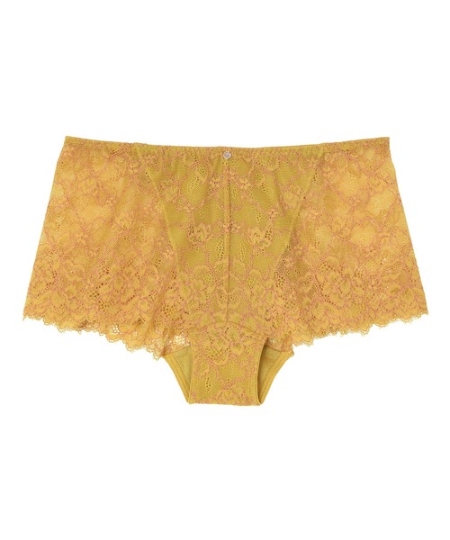 AMPHI（アンフィ）の「AMPHI/シンプル総レース　ボーイレングスショーツ（ショーツ・レディース・チャコールグレー/ブルー/アイボリー/テラコッタ/モスグリーン/コーラルピンク/オレンジ/バーガンディー/ネイビー/ライトインディゴブルー/マスタード/ホワイト/ダークグリーン/キャメル/ライトピンク/クリアグリーン/ライトパープル/ライトグレー/オリーブ/サックスブルー/ブラック/ベージュ/ミント/ホワイト×パープル・LARGE/MEDIUM）」の19枚目の写真