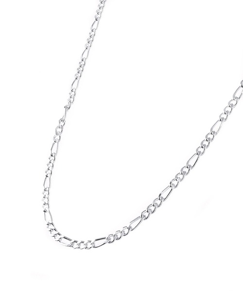 blackdia by 7JEWELRY（ブラックダイヤバイセブンジュエリー）の「blackdia by 7JEWELRY フィガロチェーンネックレス幅3.4mm（ネックレス・メンズ・シルバー・50cm/60cm）」の2枚目の写真