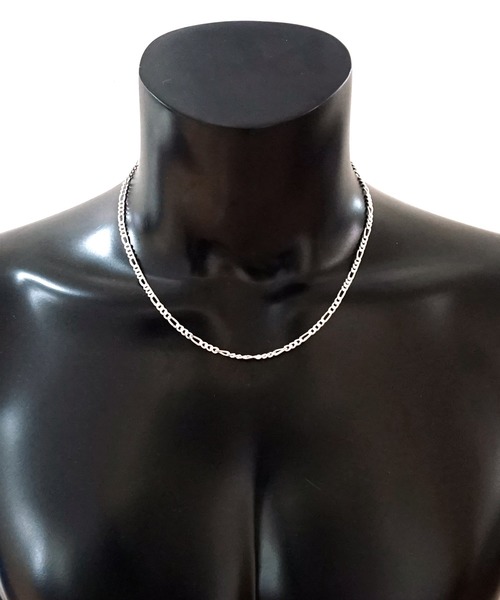 blackdia by 7JEWELRY（ブラックダイヤバイセブンジュエリー）の「blackdia by 7JEWELRY フィガロチェーンネックレス幅3.4mm（ネックレス・メンズ・シルバー・50cm/60cm）」の5枚目の写真