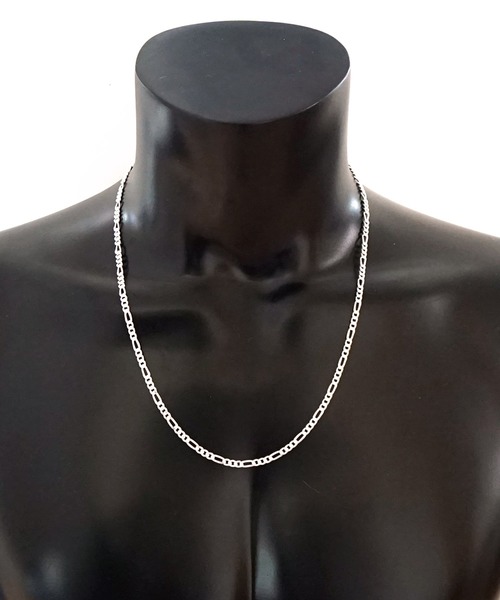 blackdia by 7JEWELRY（ブラックダイヤバイセブンジュエリー）の「blackdia by 7JEWELRY フィガロチェーンネックレス幅3.4mm（ネックレス・メンズ・シルバー・50cm/60cm）」の6枚目の写真
