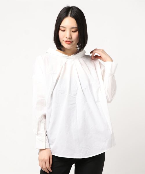 fifth（フィフス）の「2wayスリーブ抜き衿デザインシャツ（シャツ/ブラウス・レディース・ホワイト・MEDIUM）」の4枚目の写真