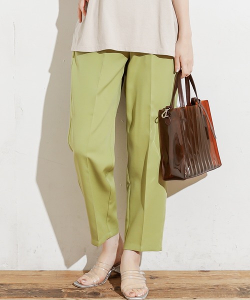 natural couture(ナチュラルクチュール)の「センターブレステーパードカラーパンツ(その他パンツ・レディース・ブラウン/イエロー/グリーン/グレイッシュベージュ・FREE)」の3枚目の写真