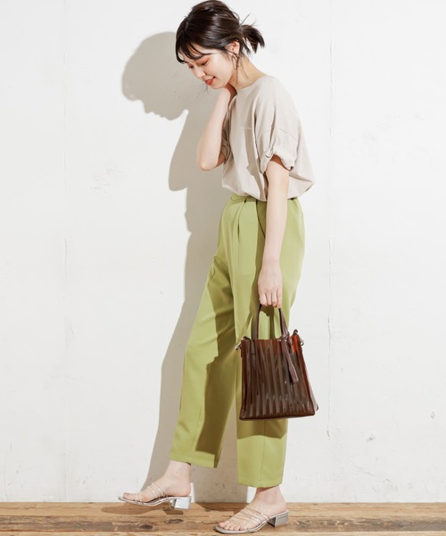 natural couture(ナチュラルクチュール)の「センターブレステーパードカラーパンツ(その他パンツ・レディース・ブラウン/イエロー/グリーン/グレイッシュベージュ・FREE)」の12枚目の写真