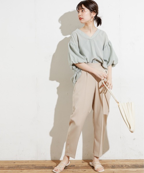 natural couture(ナチュラルクチュール)の「センターブレステーパードカラーパンツ(その他パンツ・レディース・ブラウン/イエロー/グリーン/グレイッシュベージュ・FREE)」の16枚目の写真