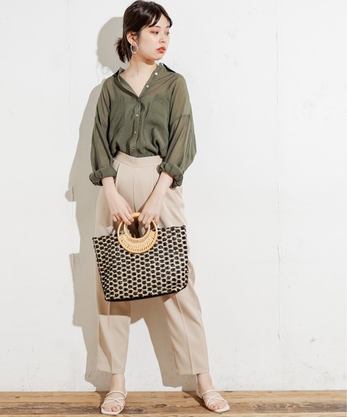 natural couture(ナチュラルクチュール)の「センターブレステーパードカラーパンツ(その他パンツ・レディース・ブラウン/イエロー/グリーン/グレイッシュベージュ・FREE)」の19枚目の写真