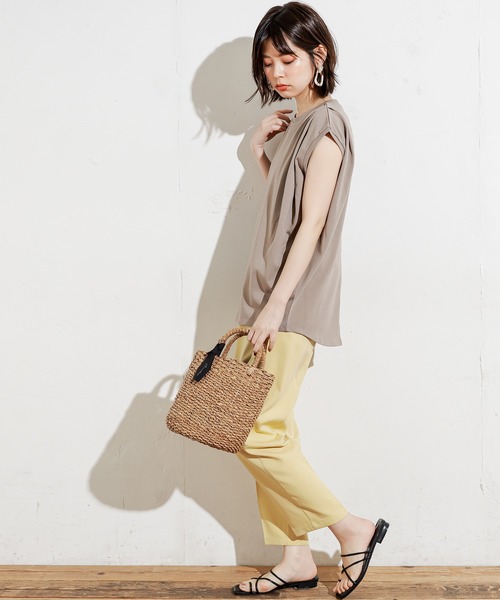 natural couture(ナチュラルクチュール)の「センターブレステーパードカラーパンツ(その他パンツ・レディース・ブラウン/イエロー/グリーン/グレイッシュベージュ・FREE)」の17枚目の写真