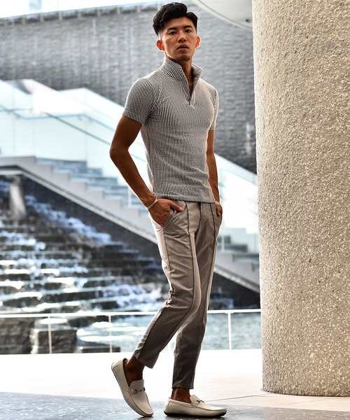 JOKER(ジョーカー)の「かすれ織りセンタープレスラックス イージーパンツ フォーマル 【セットアップ対象アイテムあり】(スラックス・メンズ・グレー/ベージュ/チャコール・XL/L/M)」の19枚目の写真