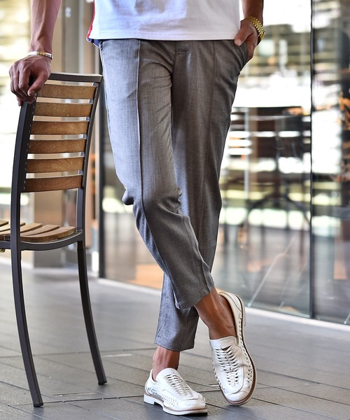 JOKER(ジョーカー)の「かすれ織りセンタープレスラックス イージーパンツ フォーマル 【セットアップ対象アイテムあり】(スラックス・メンズ・グレー/ベージュ/チャコール・XL/L/M)」の22枚目の写真