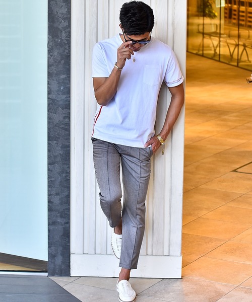 JOKER(ジョーカー)の「かすれ織りセンタープレスラックス イージーパンツ フォーマル 【セットアップ対象アイテムあり】(スラックス・メンズ・グレー/ベージュ/チャコール・XL/L/M)」の11枚目の写真