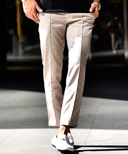 JOKER(ジョーカー)の「かすれ織りセンタープレスラックス イージーパンツ フォーマル 【セットアップ対象アイテムあり】(スラックス・メンズ・グレー/ベージュ/チャコール・XL/L/M)」の5枚目の写真