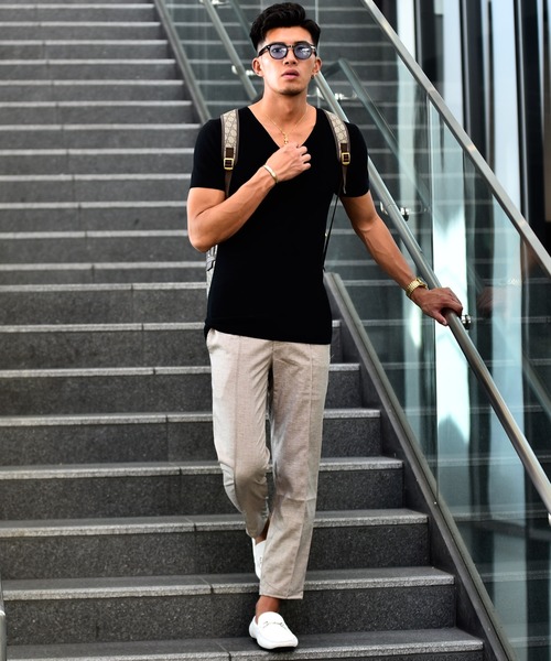 JOKER(ジョーカー)の「かすれ織りセンタープレスラックス イージーパンツ フォーマル 【セットアップ対象アイテムあり】(スラックス・メンズ・グレー/ベージュ/チャコール・XL/L/M)」の20枚目の写真