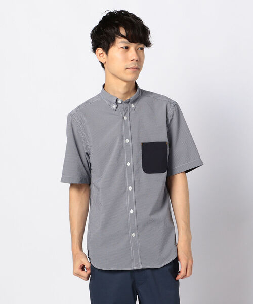 GLOSTER(グロスター)の「SOLOTEX サッカーコンビシャツ(シャツ/ブラウス・メンズ・ネイビー/ブルー系その他/ベージュ・XXL/S/XL/L/M)」の3枚目の写真