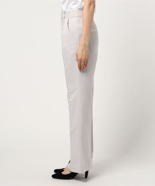 PAGEBOY（ページボーイ）の「サイドスリットフレアパンツ（その他パンツ・レディース・グレイッシュベージュ/レッド系その他5/ブラック・SMALL/MEDIUM）」の4枚目の写真