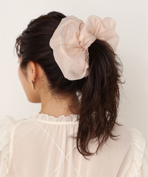 one after another NICE CLAUP（ワンアフターアナザーナイスクラップ）の「ボリュームシュシュ（その他小物・レディース・クリア/ピンク/グレー/オレンジ/ピンク系その他/ホワイト/モカ/シルバー・FREE）」の5枚目の写真