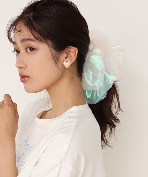 one after another NICE CLAUP（ワンアフターアナザーナイスクラップ）の「ボリュームシュシュ（その他小物・レディース・クリア/ピンク/グレー/オレンジ/ピンク系その他/ホワイト/モカ/シルバー・FREE）」の8枚目の写真