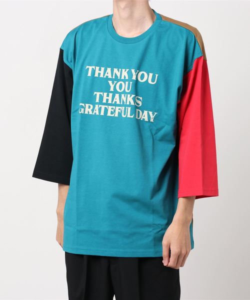 ALDIES（アールディーズ）の「Thank You Half Sleeve T / サンキューハーフスリーブT（Tシャツ/カットソー・メンズ・マルチ/ブラック/ホワイト・SMALL/X-LARGE/MEDIUM/LARGE）」の6枚目の写真