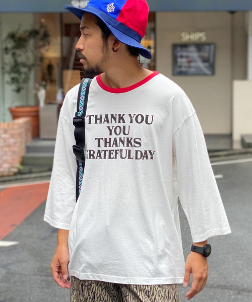 ALDIES（アールディーズ）の「Thank You Half Sleeve T / サンキューハーフスリーブT（Tシャツ/カットソー・メンズ・マルチ/ブラック/ホワイト・SMALL/X-LARGE/MEDIUM/LARGE）」の8枚目の写真